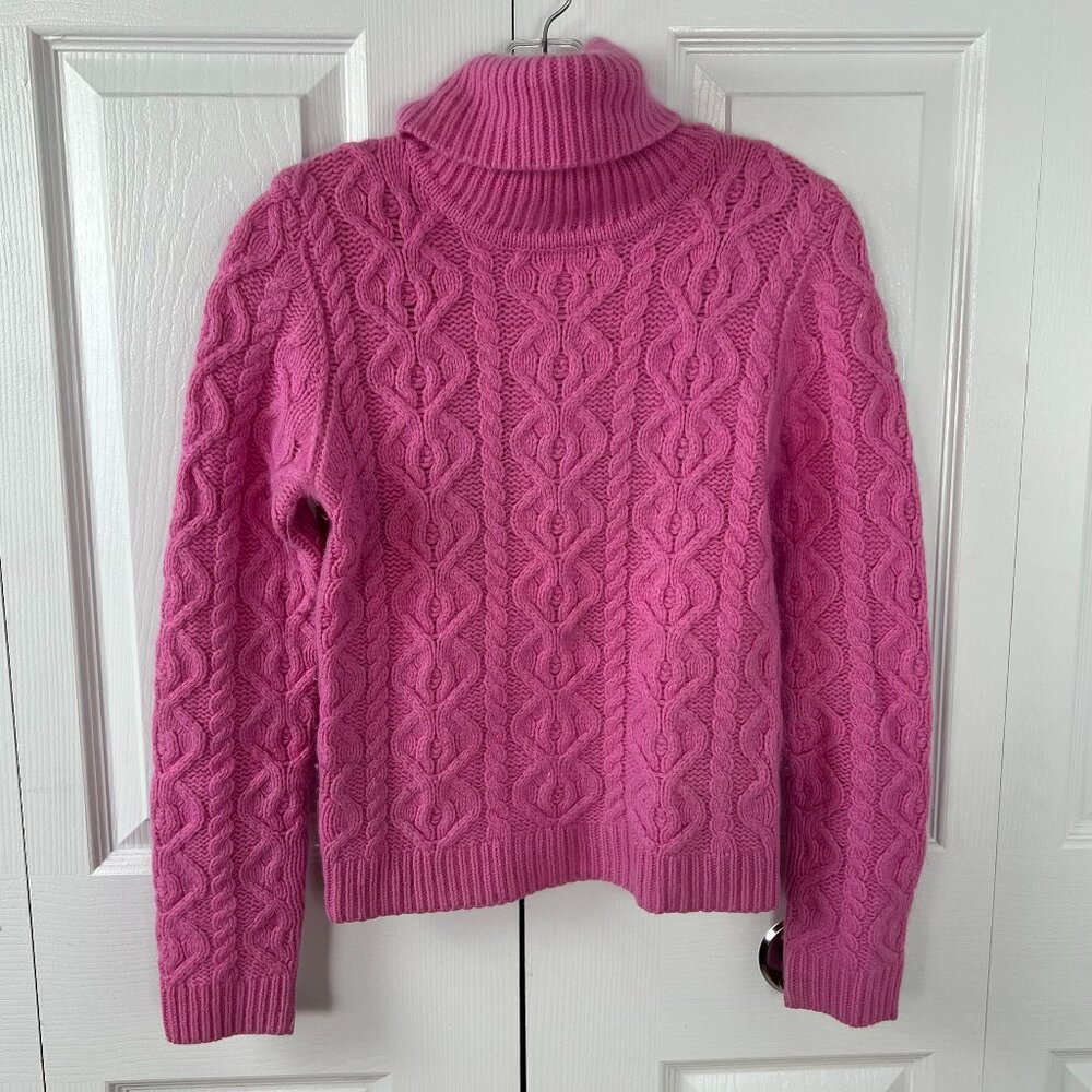 The Limited Rose Pink 50% Angora Rabbit 50% Lambswool Turtleneck Sweater Sz S
